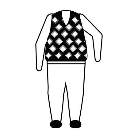 casual clothes for a senior man over white background vector illustrationのイラスト素材