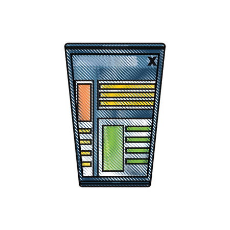 web page interface icon over white background colorful design vector illustrationのイラスト素材