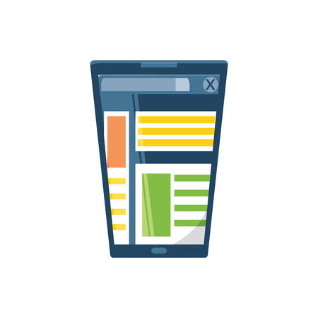 web page interface icon over white background colorful design vector illustrationのイラスト素材