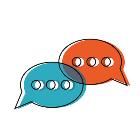 speech bubbles icon over white background vector illustrationのイラスト素材