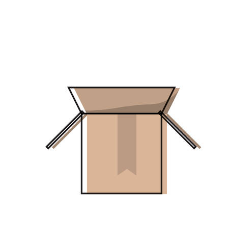 cardboard box with upload arrow icon over white background colorful design vector illustrationのイラスト素材