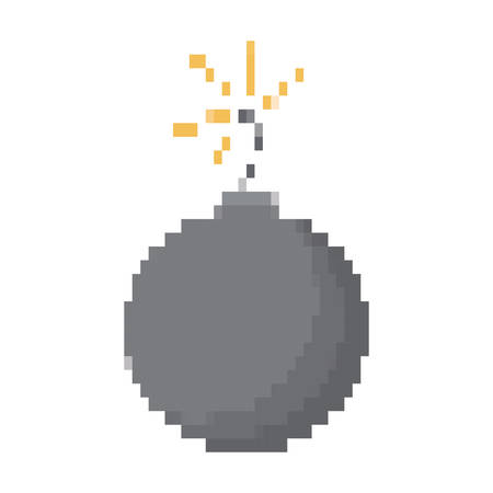 bomb icon over white background colorful design vector illustrationのイラスト素材