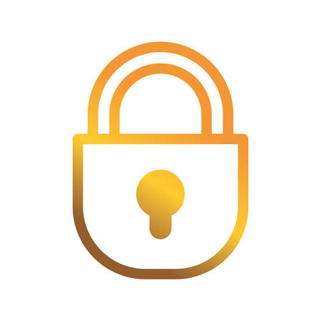 locked padlock icon over white background vector illustrationのイラスト素材