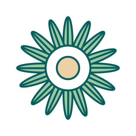 beautiful flower icon over white background colorful design vector illustrationのイラスト素材
