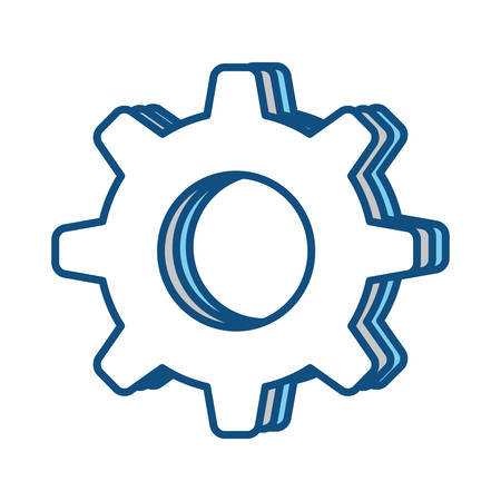 cogwheel icon over white background vector illustration のイラスト素材
