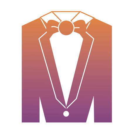 tuxedo suit icon over white background colorful design vector illustrationのイラスト素材