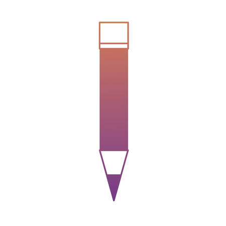 pencil utensil icon over white background colorful design vector illustrationのイラスト素材