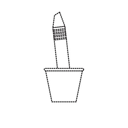 cup with a marker icon over white background vector illustrationのイラスト素材