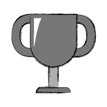  colored trophy over white background  vector illustrationのイラスト素材
