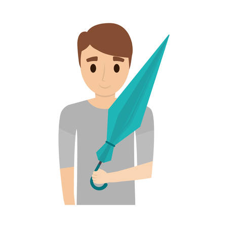 cartoon young man iconのイラスト素材