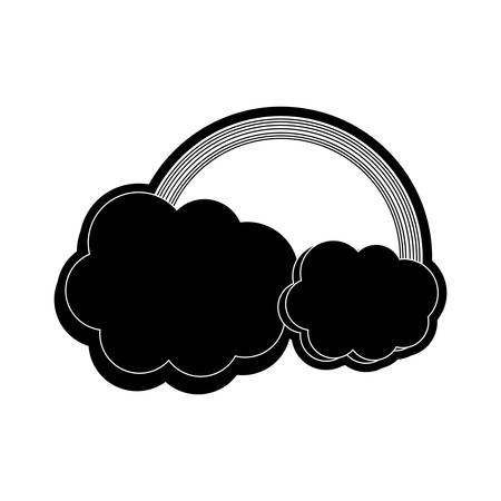 sun and clouds iconのイラスト素材