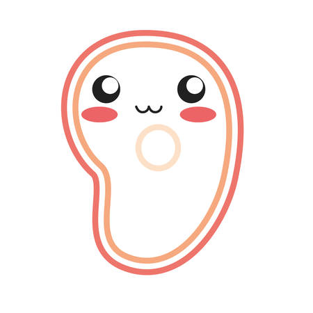 steak of meat icon over white background colorful design vector illustrationのイラスト素材