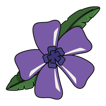 beautiful tropical flower icon over white background  colorful design vector illustrationのイラスト素材