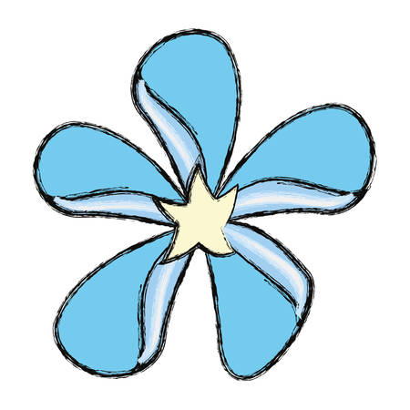 beautiful tropical flower icon over white background  colorful design vector illustrationのイラスト素材