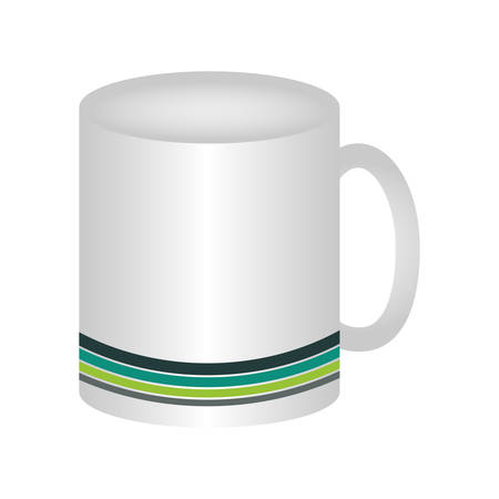 coffee mug with abstrac graphic design icon over white background colorful design vector illustrationのイラスト素材