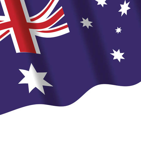 australia flag icon over white background vector illustrationのイラスト素材