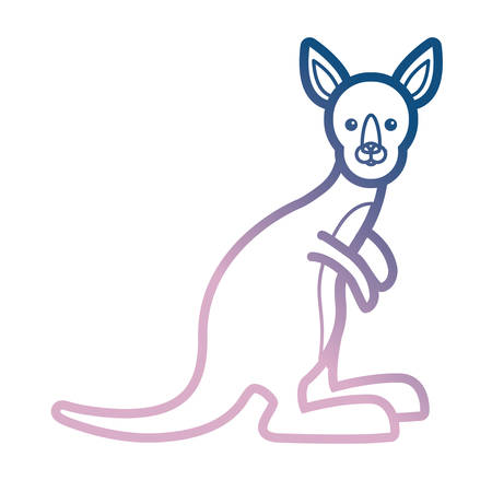 cartoon kangaroo icon over white background vector illustrationのイラスト素材