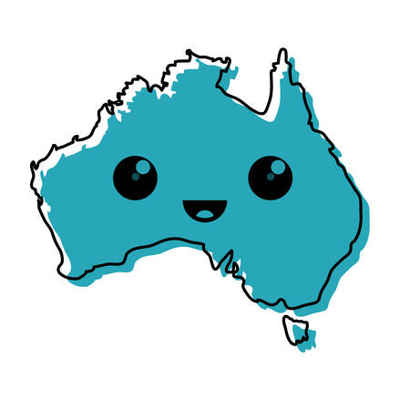 Australia country map iconのイラスト素材