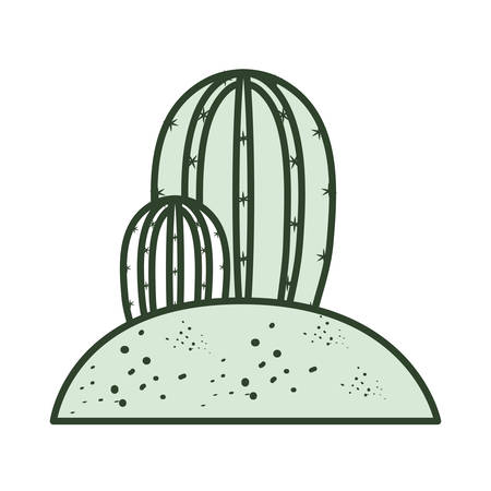 saguaro cactus icon over white background colorful design vector illustrationのイラスト素材
