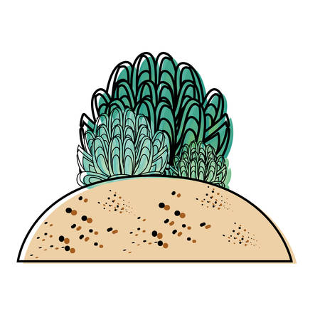 Succulent plant icon over white backgroundのイラスト素材