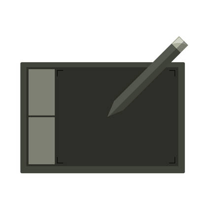 graphic tablet icon over white background colorful design vector illustrationのイラスト素材
