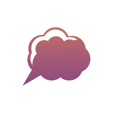 Thinking cloud icon over white background vector illustrationのイラスト素材