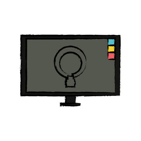 Computer monitor iconのイラスト素材