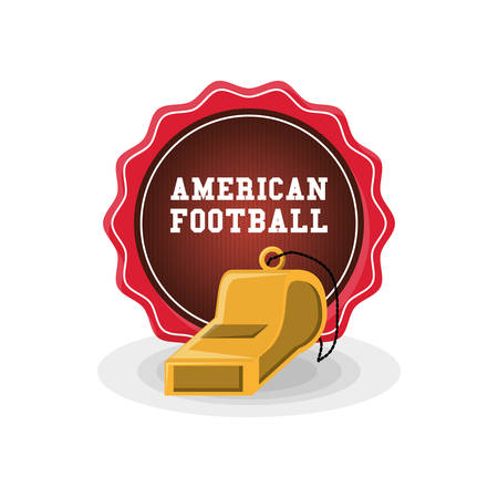 american football design with seal stamp and over background colorful design vector illustrationのイラスト素材