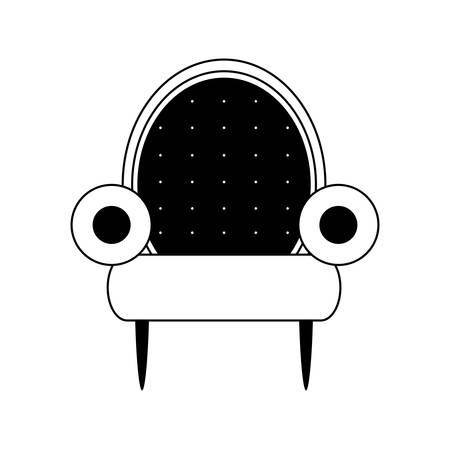 Vintage armchair icon over white background vector illustrationのイラスト素材