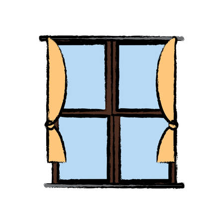house windows design vector illustration.のイラスト素材