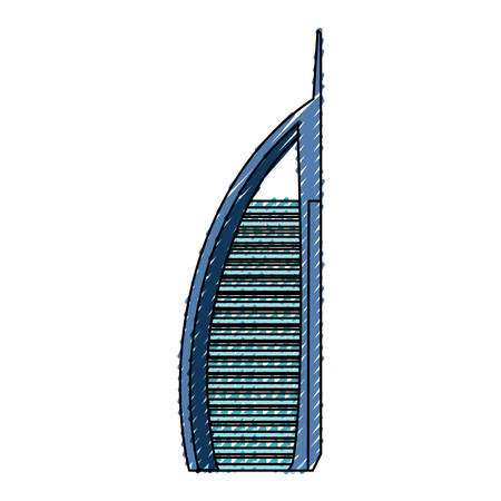 Dubai skyscraper tower icon vector illustration graphic designのイラスト素材