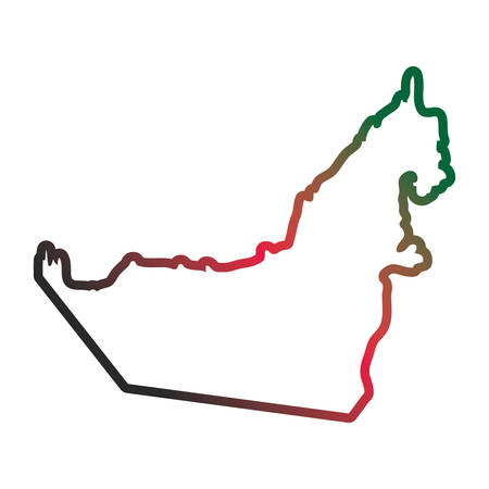 United Arab Emirates country silhouette icon illustration graphic design.のイラスト素材