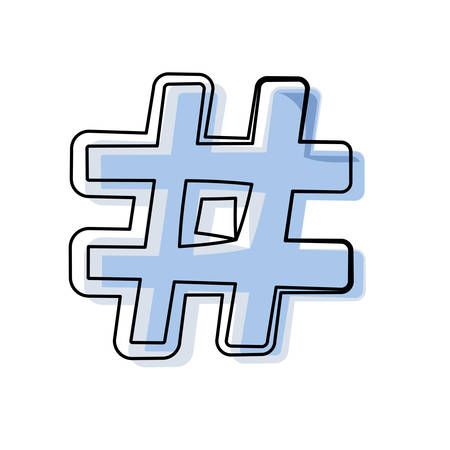 Hashtag social symbol icon vector illustration graphic designのイラスト素材
