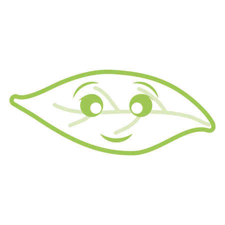 A leaf icon over white background colorful design vector illustrationのイラスト素材