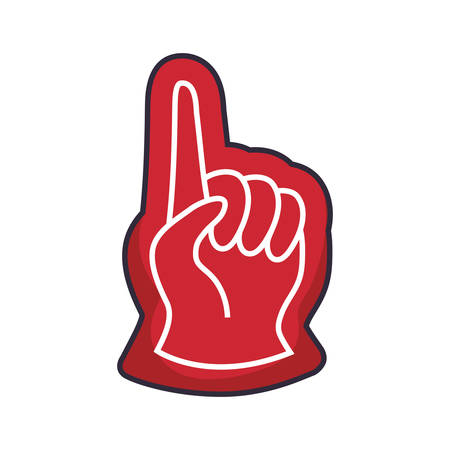 Red sport glove icon.のイラスト素材