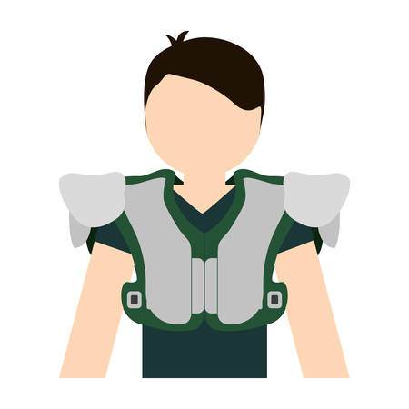 american football player man  vector illustrationのイラスト素材