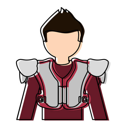 Football player design on white background illustration.のイラスト素材