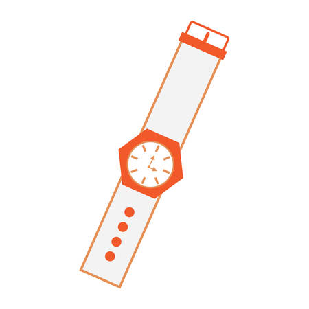 hand watch icon over white background colorful design  vector illustrationのイラスト素材