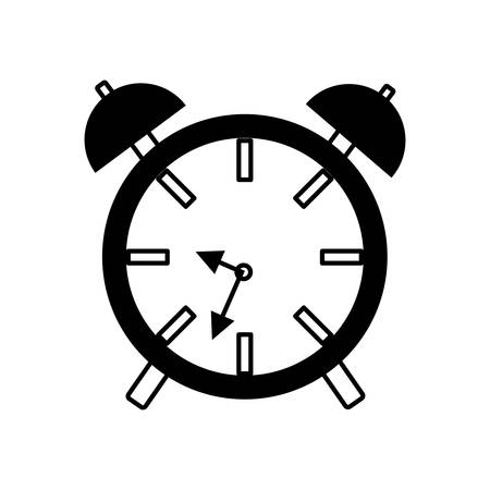 alarm clock icon over white background vector illustrationのイラスト素材