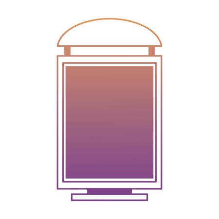 Road Advertising Board icon over white background colorful design  vector illustrationのイラスト素材