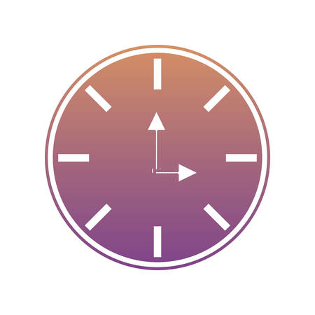 clock icon over white background colorful design vector illustrationのイラスト素材