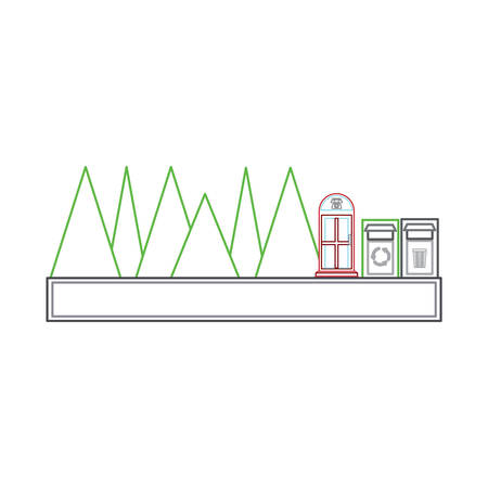block with city buildings over white background colorful design vector illustrationのイラスト素材