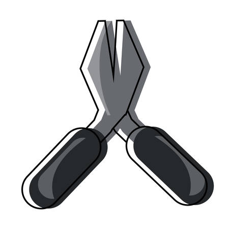 pliers tool icon over white background colorful design vector illustrationのイラスト素材