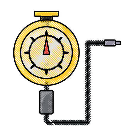 Tire gauge icon.のイラスト素材