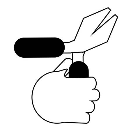 pliers tool icon over white background vector illustrationのイラスト素材