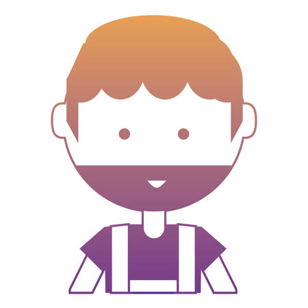 cartoon mechanic man icon over white background colorful design vector illustrationのイラスト素材