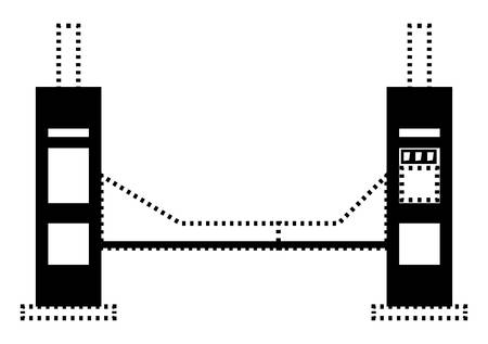 Car lifting machine icon illustration.のイラスト素材