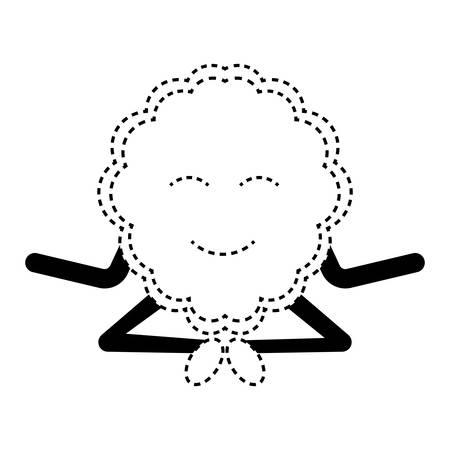 kawaii brain practicing yoga icon over white background vector illustrationのイラスト素材