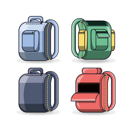 Colorful school bag illustration.のイラスト素材