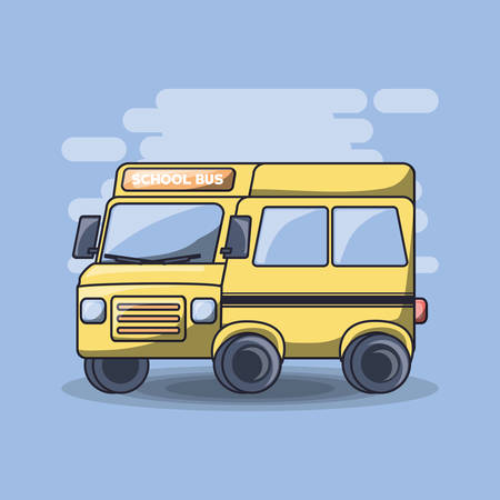 A yellow school bus vector illustration graphic designのイラスト素材